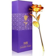 Köy Tohumları 24K Altın Folyo Gül Sarı Hediyelik Gül Özel Tasarım Sevgiliye Verilecek