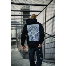 Polizei Gray Motif Oversize Hoodie