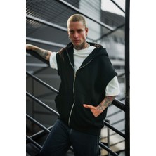 Polizei Full-Zip Half-Sleeve Oversize Hoodie