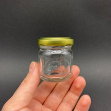 Ahsa Ticaret 10 Adet 40 cc Cam Kavanoz - Metal Kapaklı - 40 ml Cam Kavanoz
