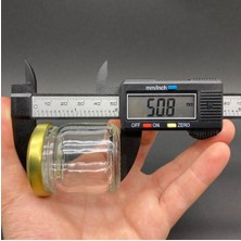 Ahsa Ticaret 10 Adet 40 cc Cam Kavanoz - Metal Kapaklı - 40 ml Cam Kavanoz