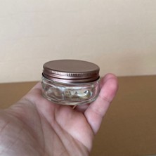 Ahsa Ticaret 3 Adet 50 cc Cam Krem Kavanozu - Metal Kapaklı - 50 ml Cam Paşabahçe Krem Kavanozu