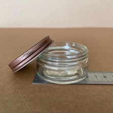 Ahsa Ticaret 3 Adet 50 cc Cam Krem Kavanozu - Metal Kapaklı - 50 ml Cam Paşabahçe Krem Kavanozu