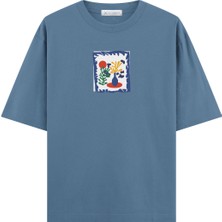 Coutliner Flowers Oversize T-Shirt (Ekstra! Bol Kesim)