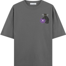 Coutliner Cat Oversize T-Shirt (Ekstra! Bol Kesim)