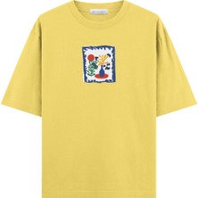 Coutliner Flowers Oversize T-Shirt (Ekstra! Bol Kesim)