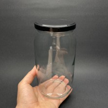Ahsa Ticaret 3 Adet 1000 cc Standart Cam Kavanoz - Siyah Kapaklı - 1 Litre Konserve Kavanozu - 1 Lt Cam Kavanoz