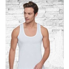 Erkekler İçin Pi Giyim Beyaz 5'li Pamuk Penye Atlet 2xl-5 Nefes Alabilir ve Rahat Kesim