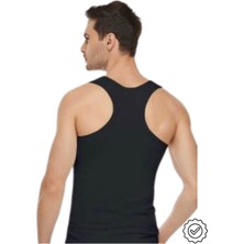 Pi Giyim Erkek Ribanalı Sporcu Rambo Atlet Esnek Kumaşlı Siyah L Beden İç Giyim