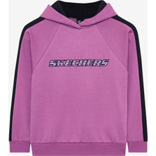 Skechers G 2xi-Lock Hoodie Sweatshirt Büyük Kız Çocuk Mor Eşofman Altı SK242055-499