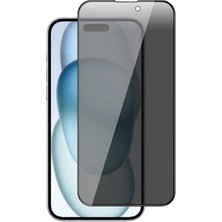 Zebana iPhone 16 Darbeye Dayanıklı Anti Statik Temperli Hayalet Cam Ekran Koruyucu Siyah