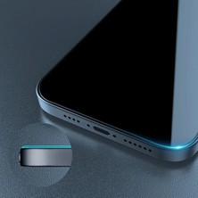 Zebana iPhone 13 Darbeye Dayanıklı Anti Statik Temperli Hayalet Cam Ekran Koruyucu Siyah