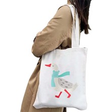 Couples Couples1 Sevimli Moda Karikatür Hayvan Omuz Kanvas Tote Çanta Omuz Çantası Alışveriş Çantası (Yurt Dışından)