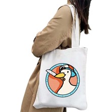Couples Couples1 Sevimli Moda Karikatür Hayvan Omuz Kanvas Tote Çanta Omuz Çantası Alışveriş Çantası (Yurt Dışından)