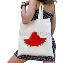 Couples Couples1 Bu Bir Karpuz Değil Kanvas Tote Çanta Büyük Kapasiteli Seyahat Alışveriş Süpermarket Çantası Moda Basit Omuz Çantası Organizatör (Yurt Dışından)