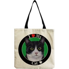 Couples Couples1 Sevimli Kedi Günlüğü Boyama Tote Çanta Kızlar Için Kedi Kaleci Sanat Moda Seyahat Çantası Kadınlar Için Rahat Eko Alışveriş Yüksek Kaliteli Katlanabilir Tote Çanta (Yurt Dışından)