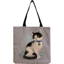 Couples Couples1 Sevimli Kedi Günlüğü Boyama Tote Çanta Kızlar Için Kedi Kaleci Sanat Moda Seyahat Çantası Kadınlar Için Rahat Eko Alışveriş Yüksek Kaliteli Katlanabilir Tote Çanta (Yurt Dışından)
