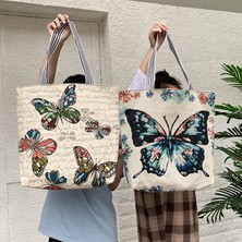 Couples Couples1 Bölgesel Özellikler Yeni Moda Kadın Çantası Etnik Tarzı Kanvas Omuz Çantası Büyük Kapasiteli Basit ve Çok Yönlü (Yurt Dışından)