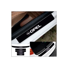 Mcem Store Opel Astra Için Uyumlu Aksesuar Bagaj ve Oto Kapı Eşiği Sticker Piano Black Set