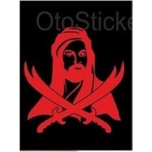 Mcem Store Zülfikar Kılıcı Oto Stickeri Kırmızı 30*30 cm