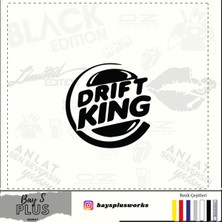 Mcem Store Drift King Için Uyumlu Aksesuar Oto Cam Sticker Siyah 20 cm