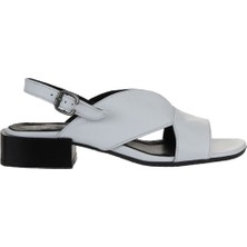 Bueno Shoes Beyaz Deri Kadın Topuklu Sandalet 01WU2905 01WU2905