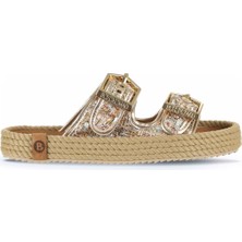 Bohonomad Altın Şönil Bohonomad Sydney Kadın Tokalı Terlik 24ATHENS 24ATHENS