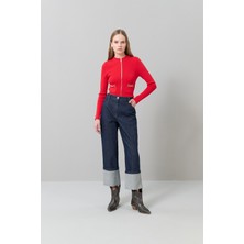 Double Paça Denim Pantolon Lacivert K2512027_015