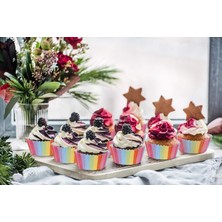 Tinky Winky 100 Adet Muffin Cupcake Kağıdı, Renkli Kağıt Muffin Kek Kalıbı
