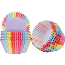 Tinky Winky 100 Adet Muffin Cupcake Kağıdı, Renkli Kağıt Muffin Kek Kalıbı