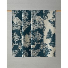 English Home Forest Toile Pamuklu Çift Kişilik Battaniye 200X220 cm Yeşil