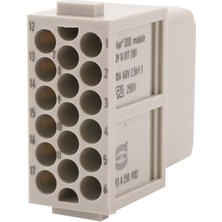 09140173101 - Harting Han-Modular Serisi Modül, 17 Kontaklı, 3 Sıralı, Dişi