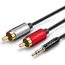 Veggieg 3.5 mm Aux To 2 RCA Ses Kablosu 1.5 mt