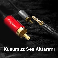 Veggieg 3.5 mm Aux To 2 RCA Ses Kablosu 1.5 mt