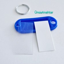 Ünsa Anahtar Plastik 100X Anahtarlık Plastik Etiket Kimlik Pvc Li  Isimlik Isim Yazı Yazmalık Yazılabilen  (Laci