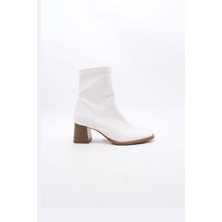 Gedikpaşalı Streç  Kadın Bot 02-621 Beyaz Cilt