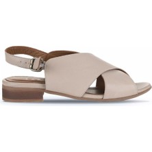 Bueno Shoes Gri Deri Kadın Topuklu Sandalet 01WA6400 01WA6400