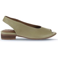 Bueno Shoes Haki Deri Kadın Topuklu Sandalet 01WA6401 01WA6401