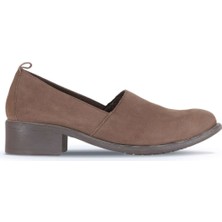 Bueno Shoes Kahverengi Nubuk Kadın Az Topuklu Ayakkabı 01WD1807 01WD1807