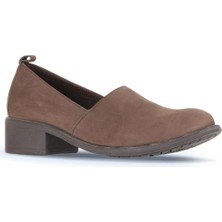 Bueno Shoes Kahverengi Nubuk Kadın Az Topuklu Ayakkabı 01WD1807 01WD1807