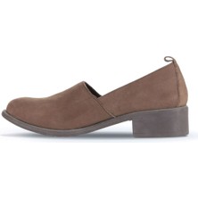 Bueno Shoes Kahverengi Nubuk Kadın Az Topuklu Ayakkabı 01WD1807 01WD1807