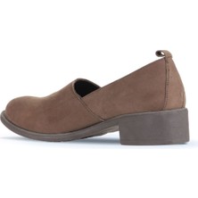 Bueno Shoes Kahverengi Nubuk Kadın Az Topuklu Ayakkabı 01WD1807 01WD1807