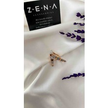 Zena Accessories Zirkon Detaylı Modern Yılan Çelik Küpe