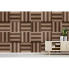 Şahan Art Deco Akustik Duvar Paneli / 30 x 60 cm / Ceviz / 1 Adet