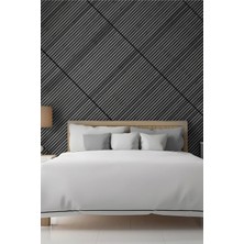 Şahan Art Deco Akustik Duvar Paneli / 30 x 60 cm / Antrasit / 1 Adet