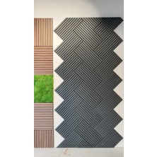 Şahan Art Deco Akustik Duvar Paneli / 30 x 60 cm / Antrasit / 1 Adet