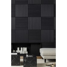 Şahan Art Deco Akustik Duvar Paneli / 30 x 60 cm / Siyah / 1 Adet