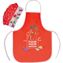 FOKUR FOKUR MUTFAK Çocuk Mutfak ve Etkinlik Önlüğü Su ve Leke Geçirmez Boyun ve Bel Ayarlı 2 Parça