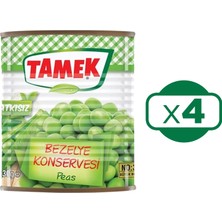 Tamek Bezelye Konservesi Net 830 gr 4 Adet