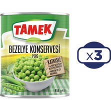 Tamek Bezelye Konservesi 830 gr x 3 Adet